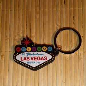 NWOT Las Vegas Souvenir Colorful Rubber Keychain - Multicolor 2x1.5 inches
